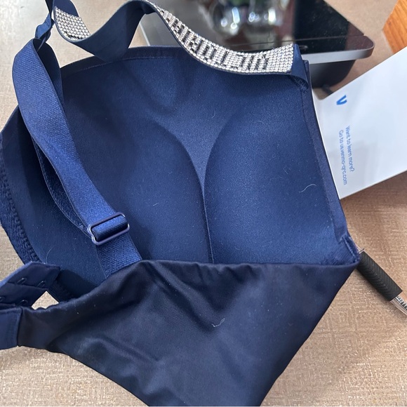 Victoria's Secret Navy Blue Bombshell plunge bra women's size 36D - Picture 5 of 6
